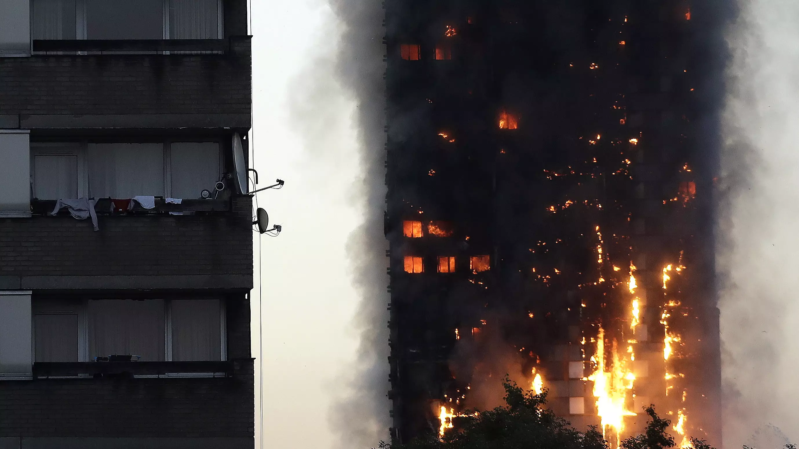 Baby Caught After Being 'Dropped From 10th Floor Window' Of Burning Tower 