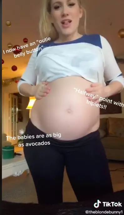 The woman has documented her pregnancy (