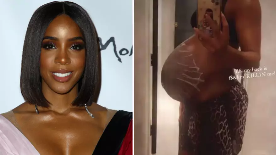 Kelly Rowland Gushes About Hatch Pregnancy Belly Mask For Aches And Pains
