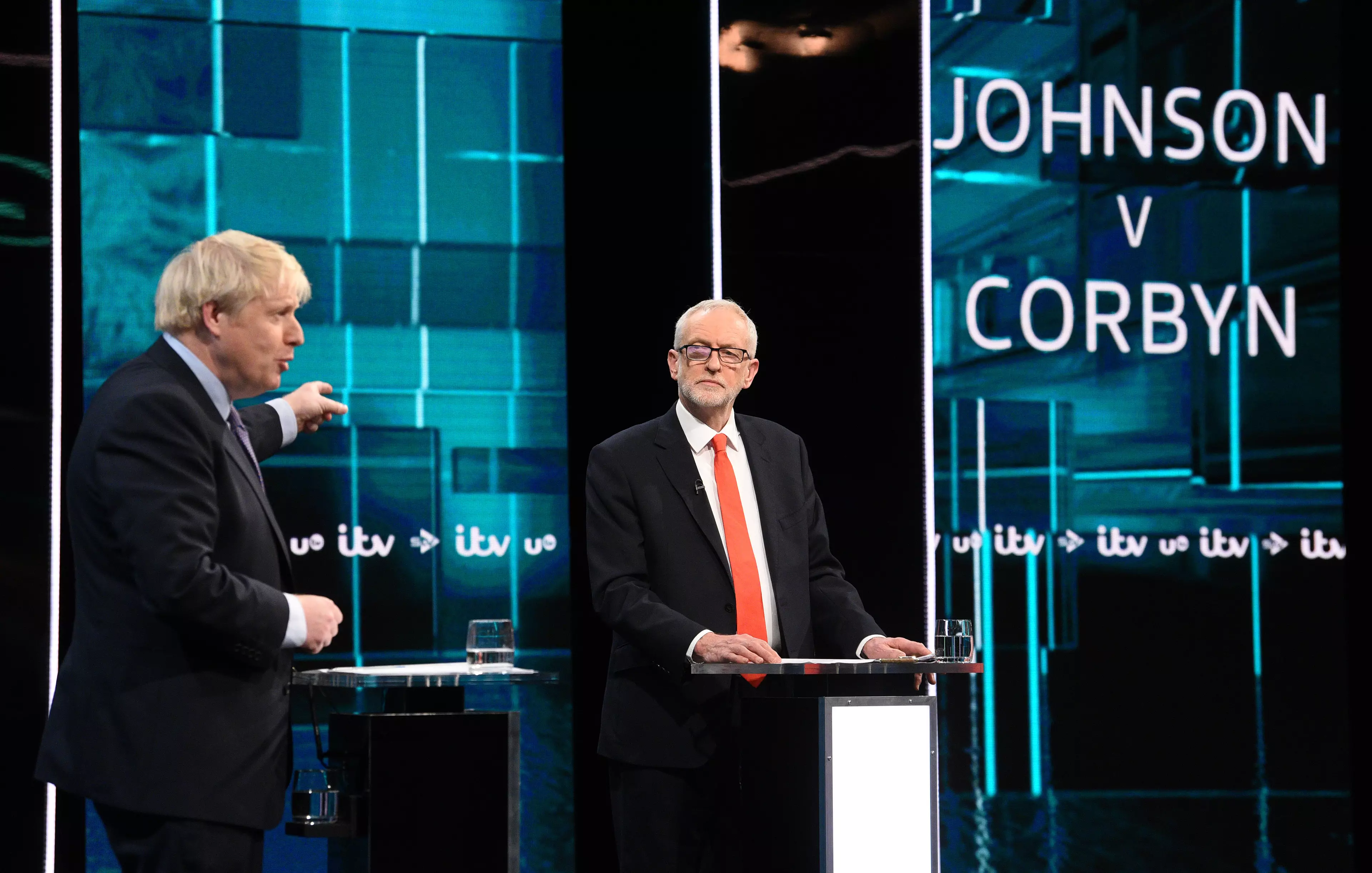 Boris Johnson and Jeremy Corbyn at last week's debate.