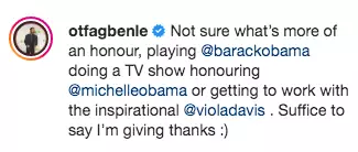 O.T Fagbenle announced the role on Instagram (