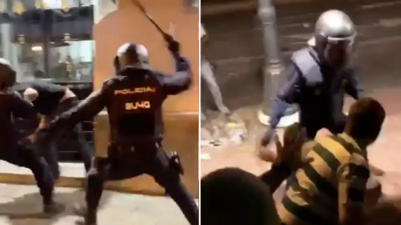Spanish Police Attack Celtic Fans With Batons In Shocking Scenes 