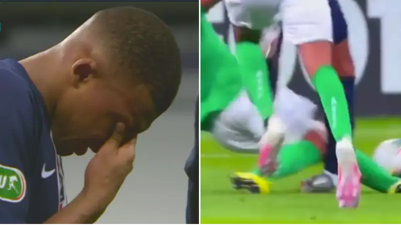 Kylian Mbappe Leaves Field In Tears After Suffering Horrific Ankle Injury During Paris Saint-Germain Vs. Saint Etienne
