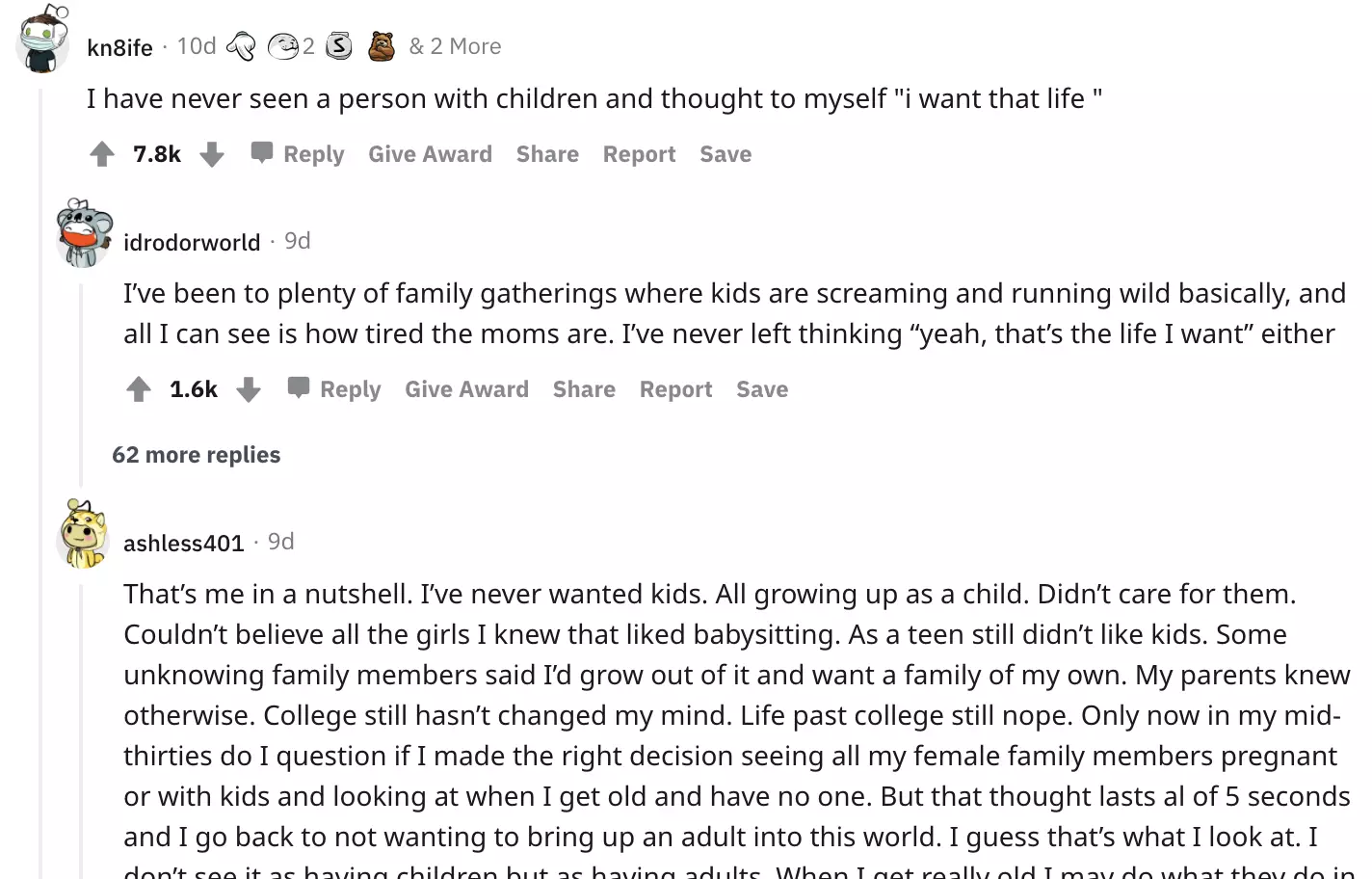 People on Reddit are sharing the reasons why they decided not to have kids (