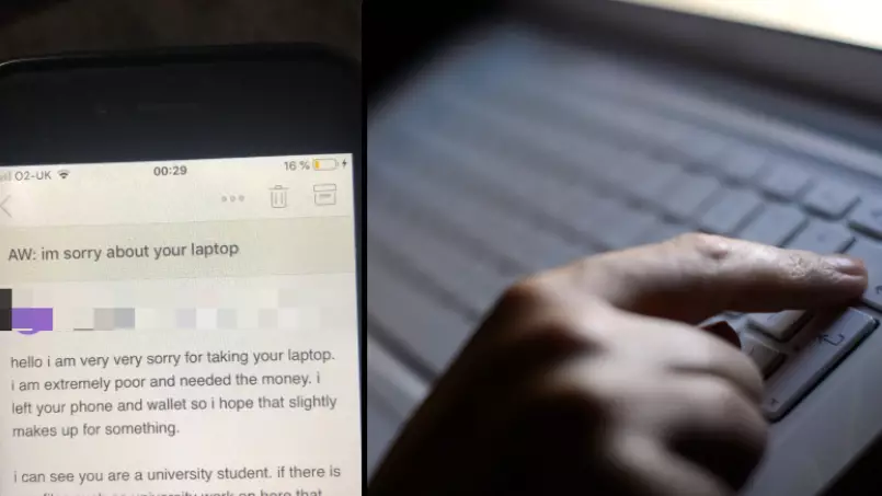 Man Claims Laptop Thief Emailed Apologising For Theft And Offered To Send Back Uni Work