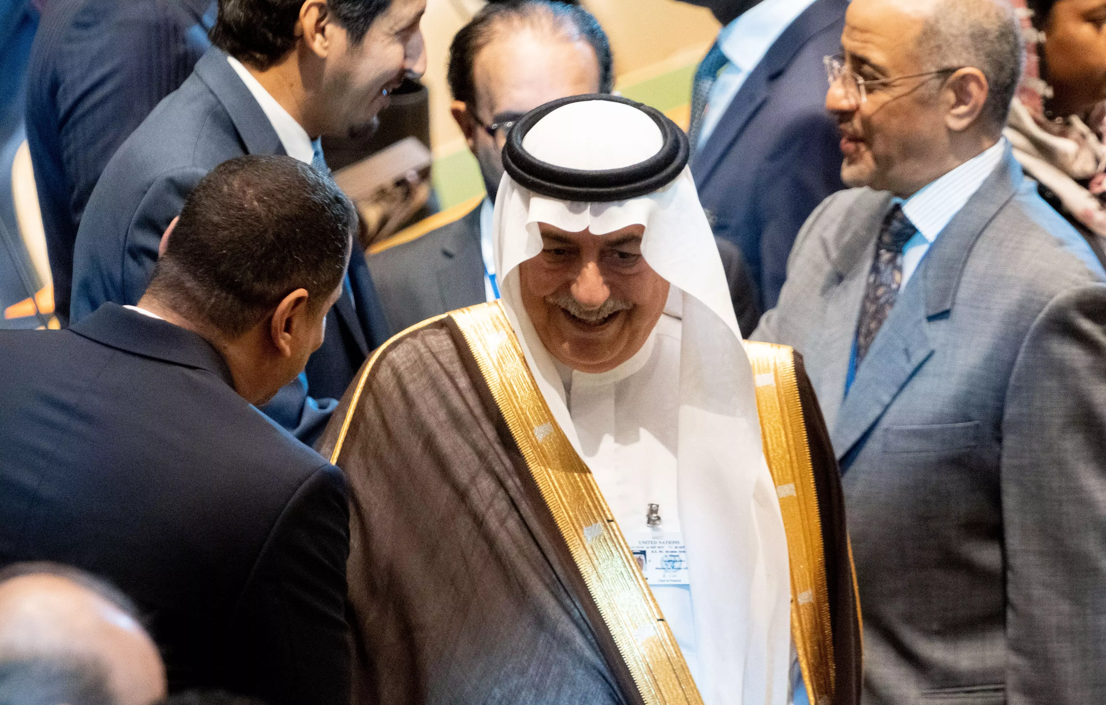 Saudi Arabia Foreign Minister Ibrahim Abdulaziz Al-Assaf at the UN Climate Summit.