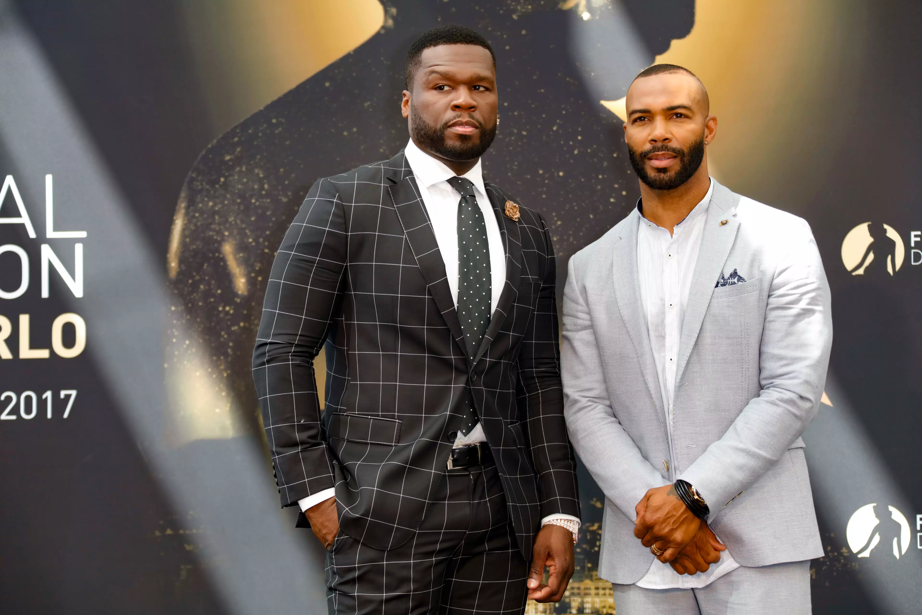 50 Cent with Omari Hardwick, who is the star of TV show Power