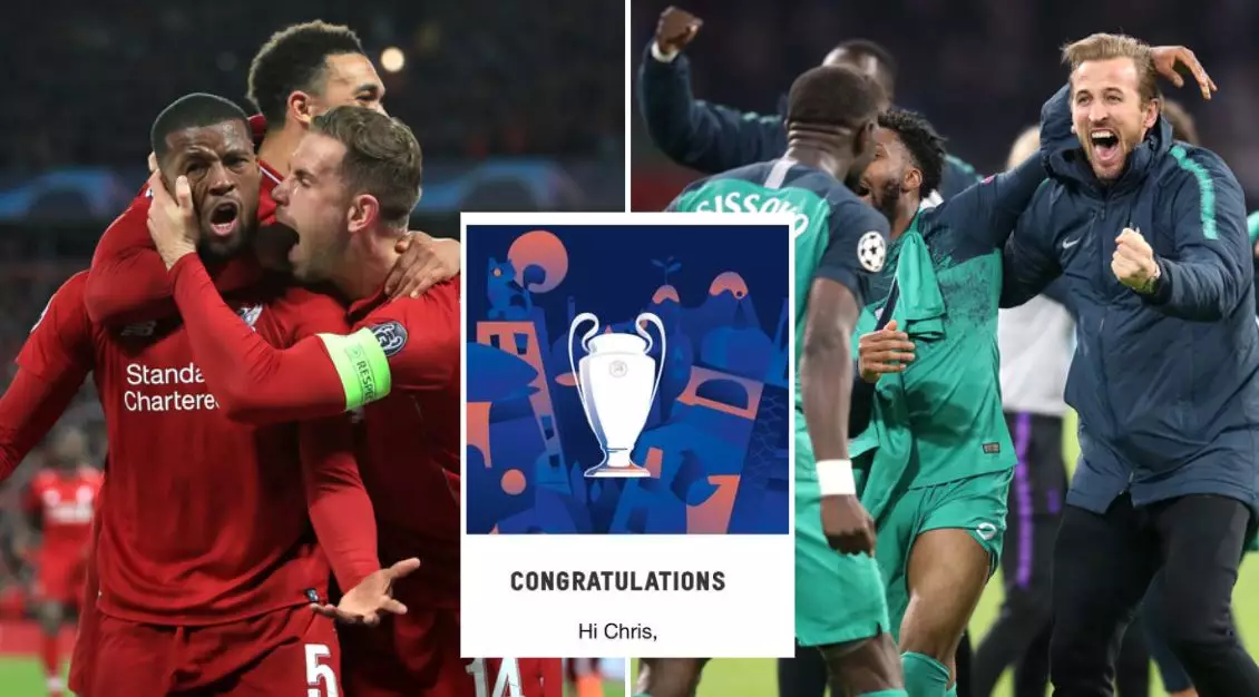 Everyone Who Entered Competition To Win Champions League Final Tickets Told They've Won