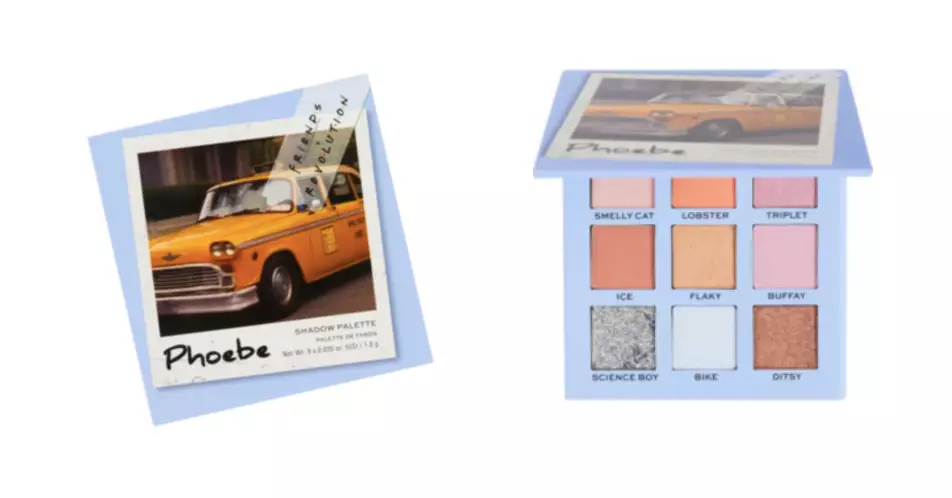 The Phoebe palette comes with references to 'Smelly Cat' and 'Triplets' (