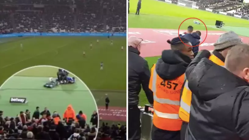 Jake Livermore Jumps Into Crowd And Tries To Get At West Ham Fan During Game 