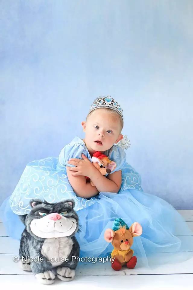 A real life Cinderella also took part in the shoot (