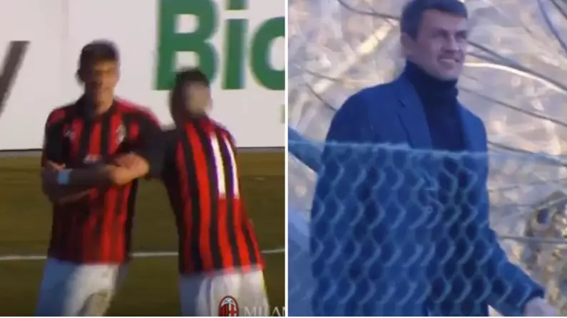 17-Year-Old Daniel Maldini Scored for AC Milan Primavera, With His Dad Watching On