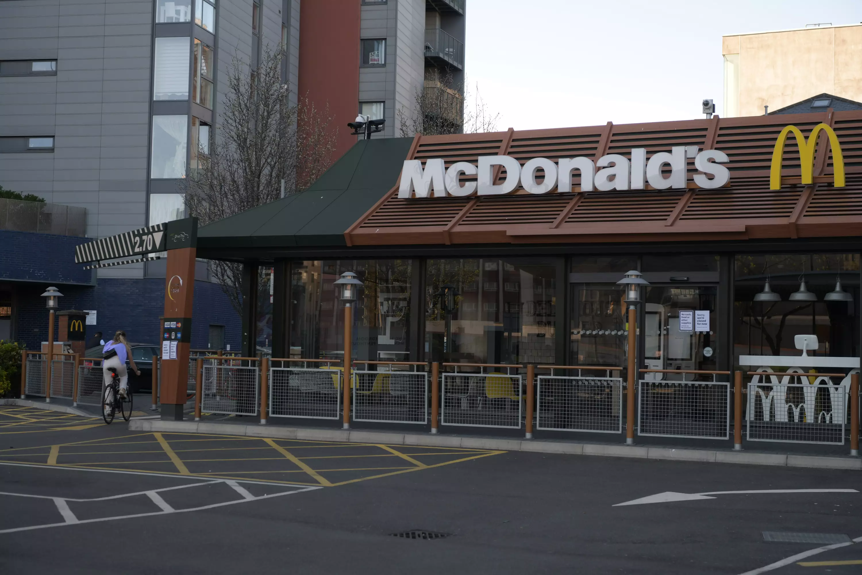 McDonald's restaurants in the UK have closed their doors during lockdown.