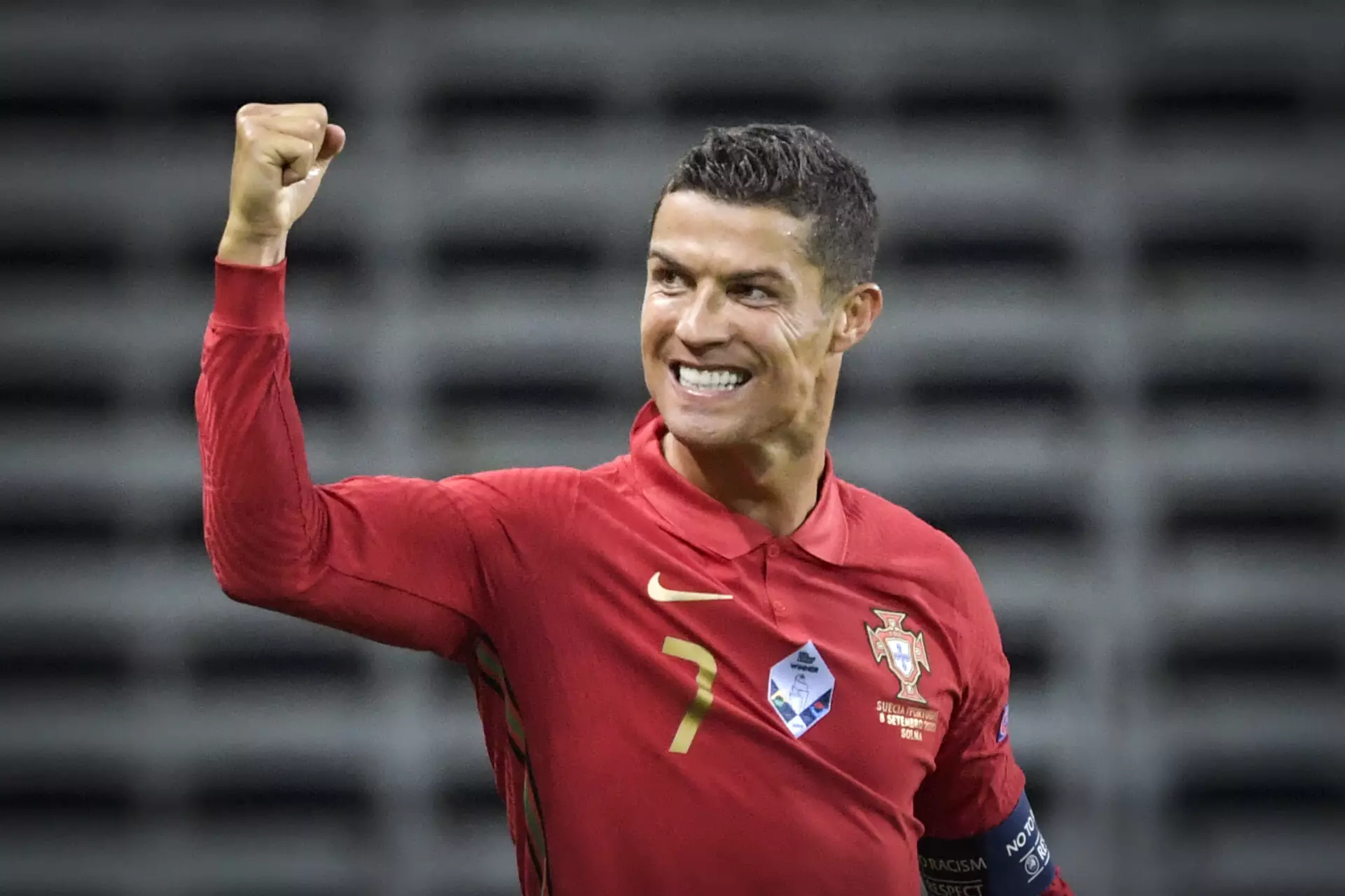 Ronaldo celebrates. Image: PA Images