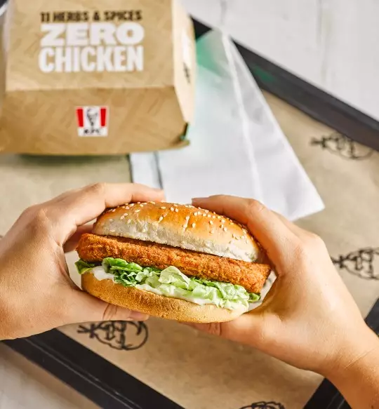 KFC vegan burger is also available.