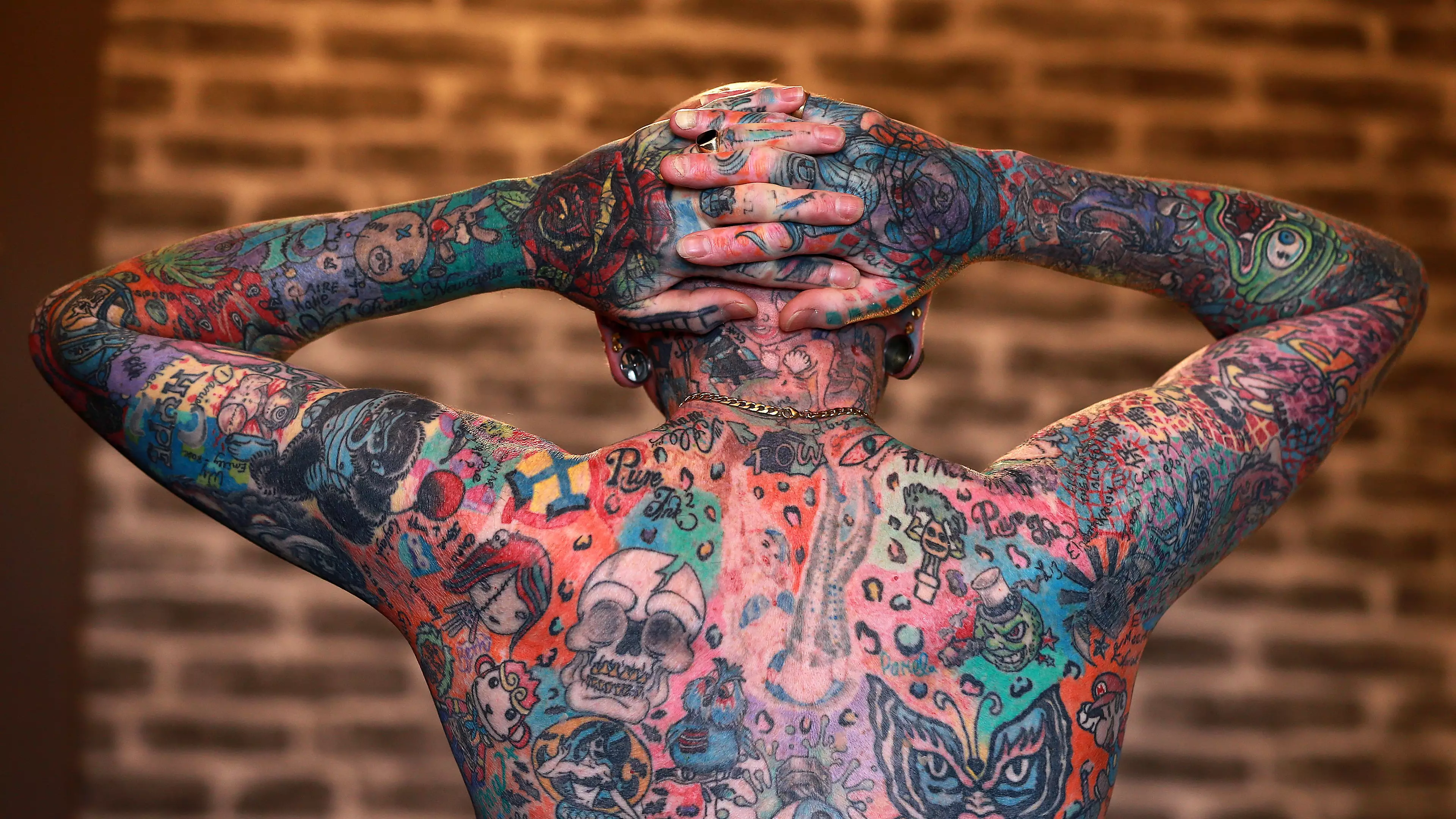 Man Who Spent £15,000 on Tattoos Even Inked His Own Privates 
