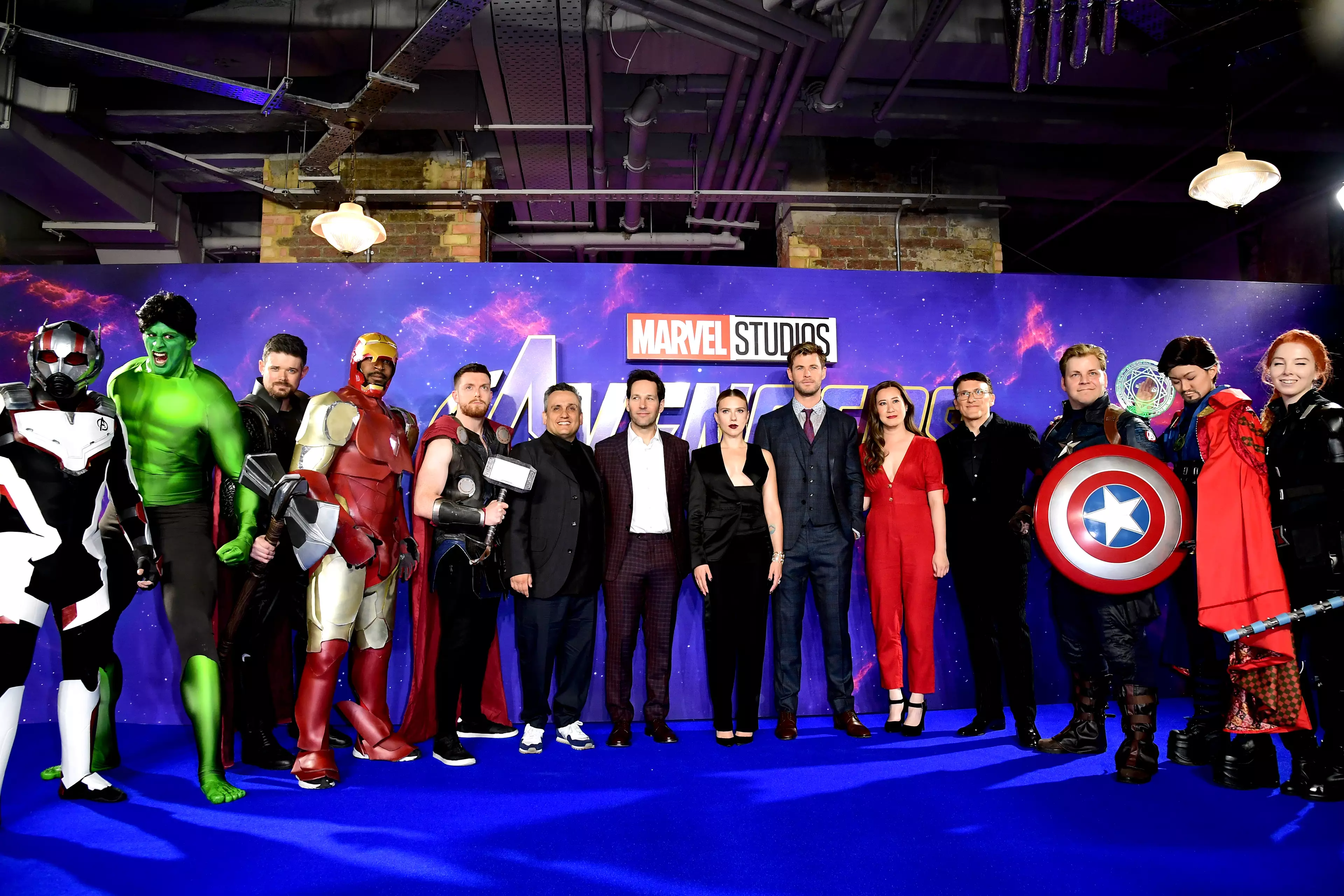 The film's stars attending the Avengers: Endgame fan event held at Picturehouse Central.
