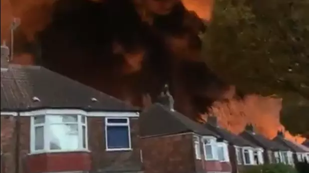 Homes Evacuated After Huge Fire Rips Through Plastic Factory In Humberside