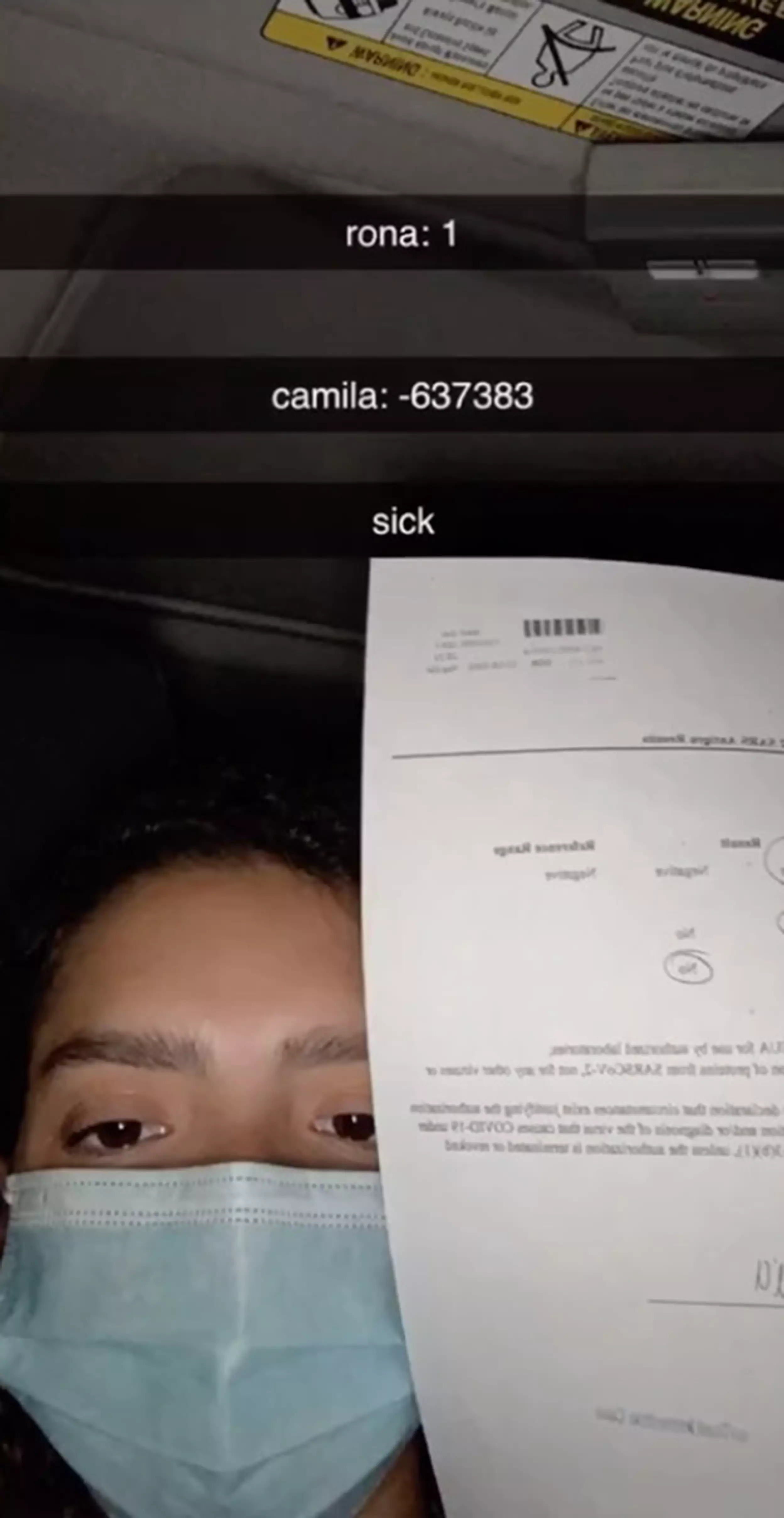 When Camila Baldasso tested positive for Coronavirus her boyfriend did an unusual thing (