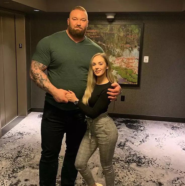 Björnsson and wife Kelsey.