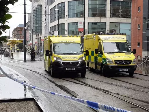A police cordon has been set up outside Manchester Arndale.