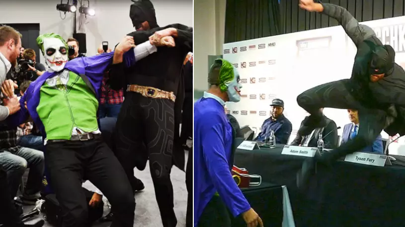 Remembering When Tyson Fury Arrived At Press Conference Wearing A Batman Outfit 