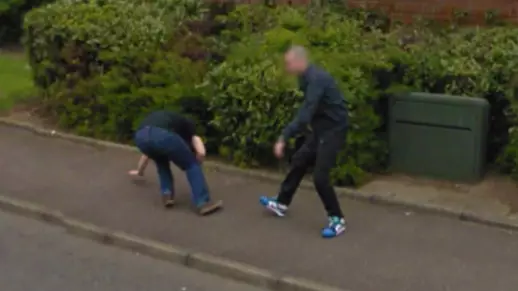 Google Maps Captures Fight Between Two Men On Street In Scotland 