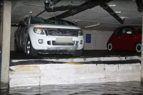 Multiple Vehicles Crushed In London Car Park As Flood Pushed Floor Up 