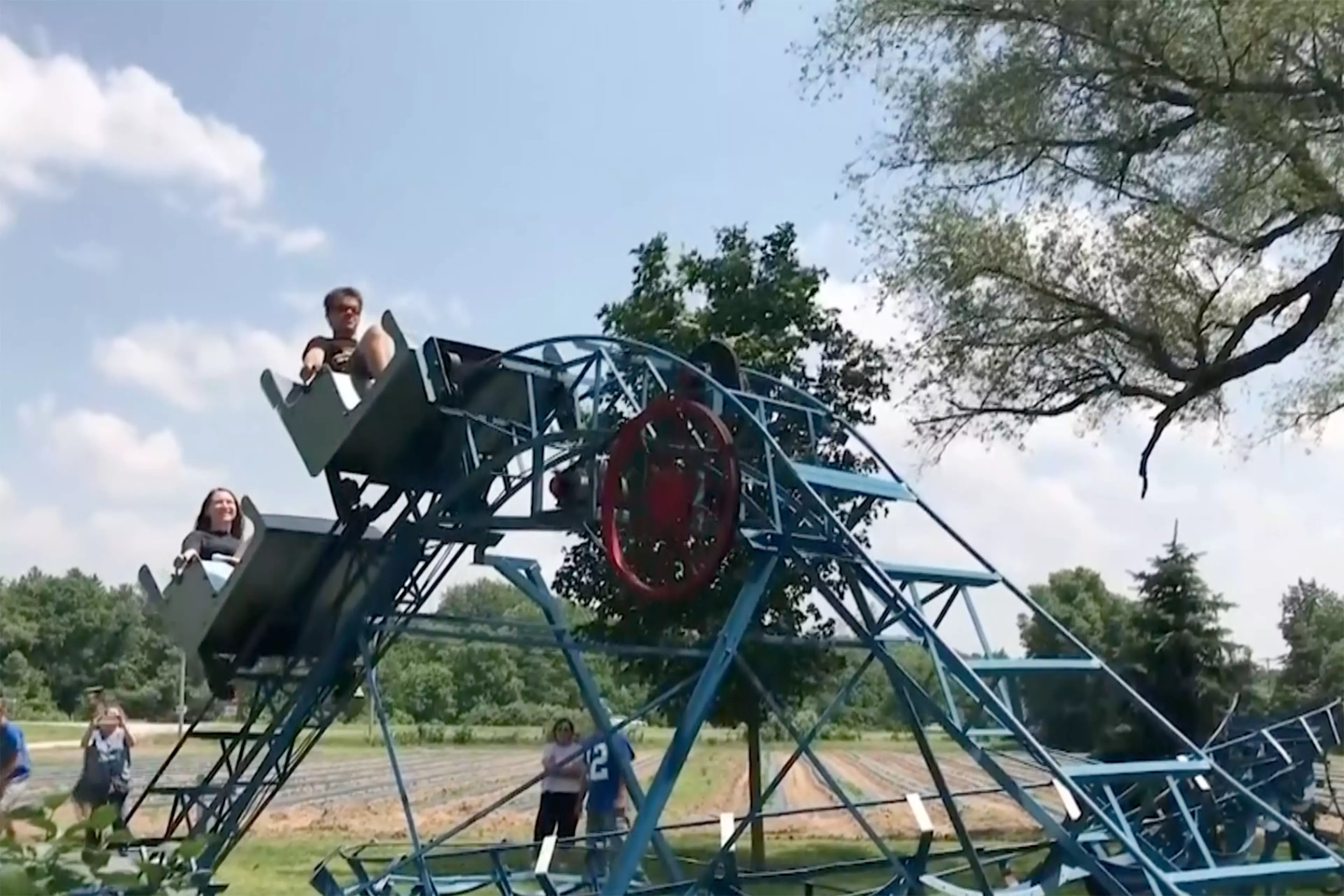 The Ohio Valley Coasters Team visited John Ivers backyard roller coaster.