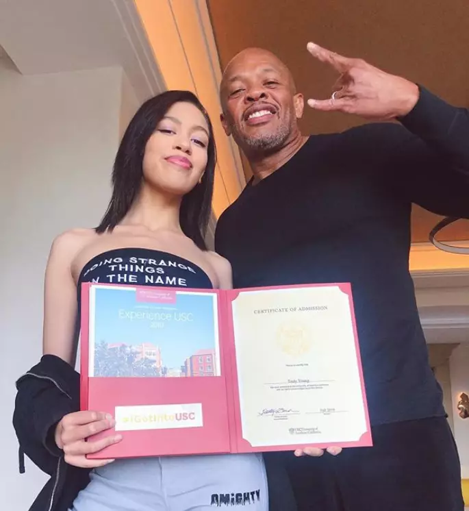 Truly Young and her dad, Dr Dre.
