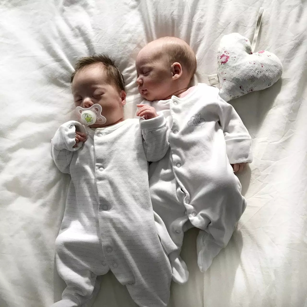 Harper and Quinn were born at 32 weeks (