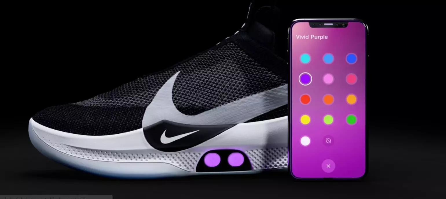 You can change the colour of the Nike Adapt BBs at the touch of a button.