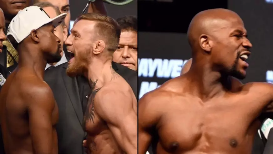 The Comments McGregor Made During Intense Weigh-In Which Made Mayweather Break Character
