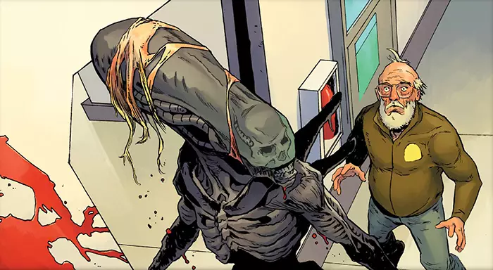A panel from the Dark Horse release of Alien 3: The Unproduced Screenplay /