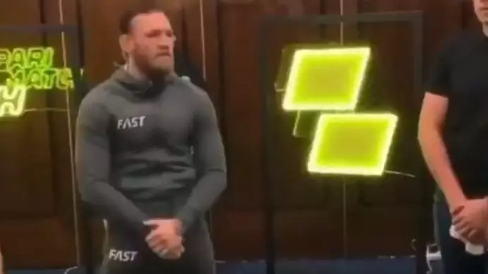 Dagestani Man Throws Bottle At Conor McGregor During Moscow Press Conference