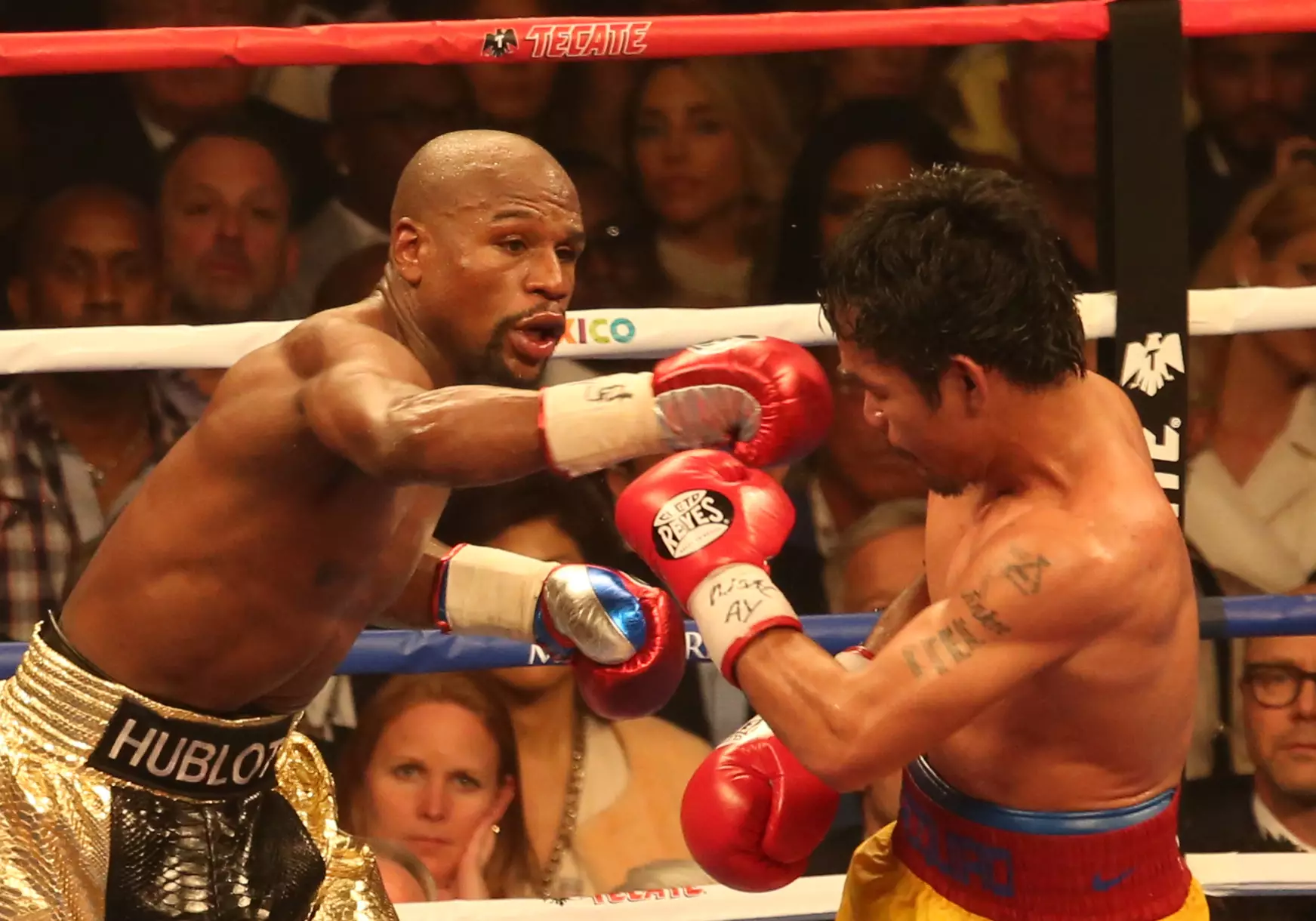 Floyd Mayweather beat Manny Pacquiao when they finally squared off in 2015