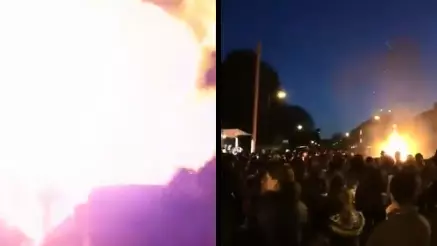 Bonfire Explodes During Celebrations Injuring 10 