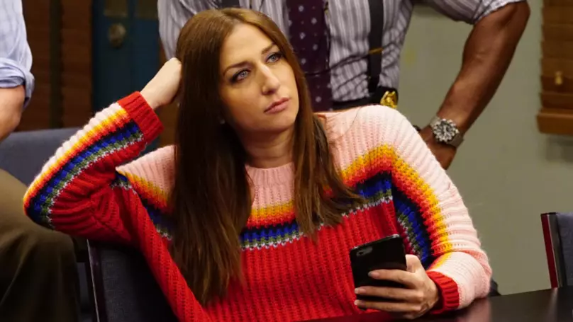 The real Gina Linetti, played by Chelsea Peretti.