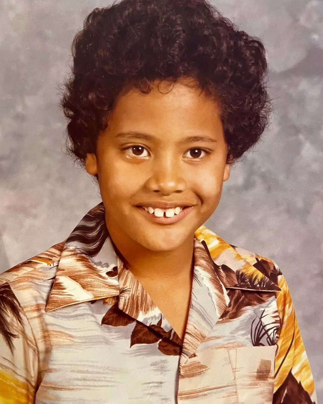 Dwayne Johnson aged seven.
