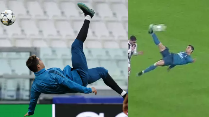 Cristiano Ronaldo Practiced His Exact Overhead Kick Goal A Day Before In Training 