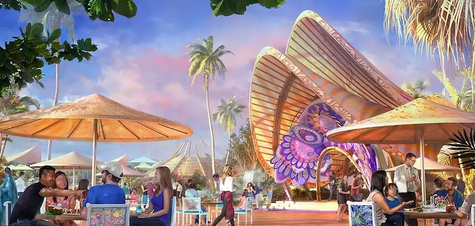 Attractions, themed buildings, restaurants and a marina will make up the resort (