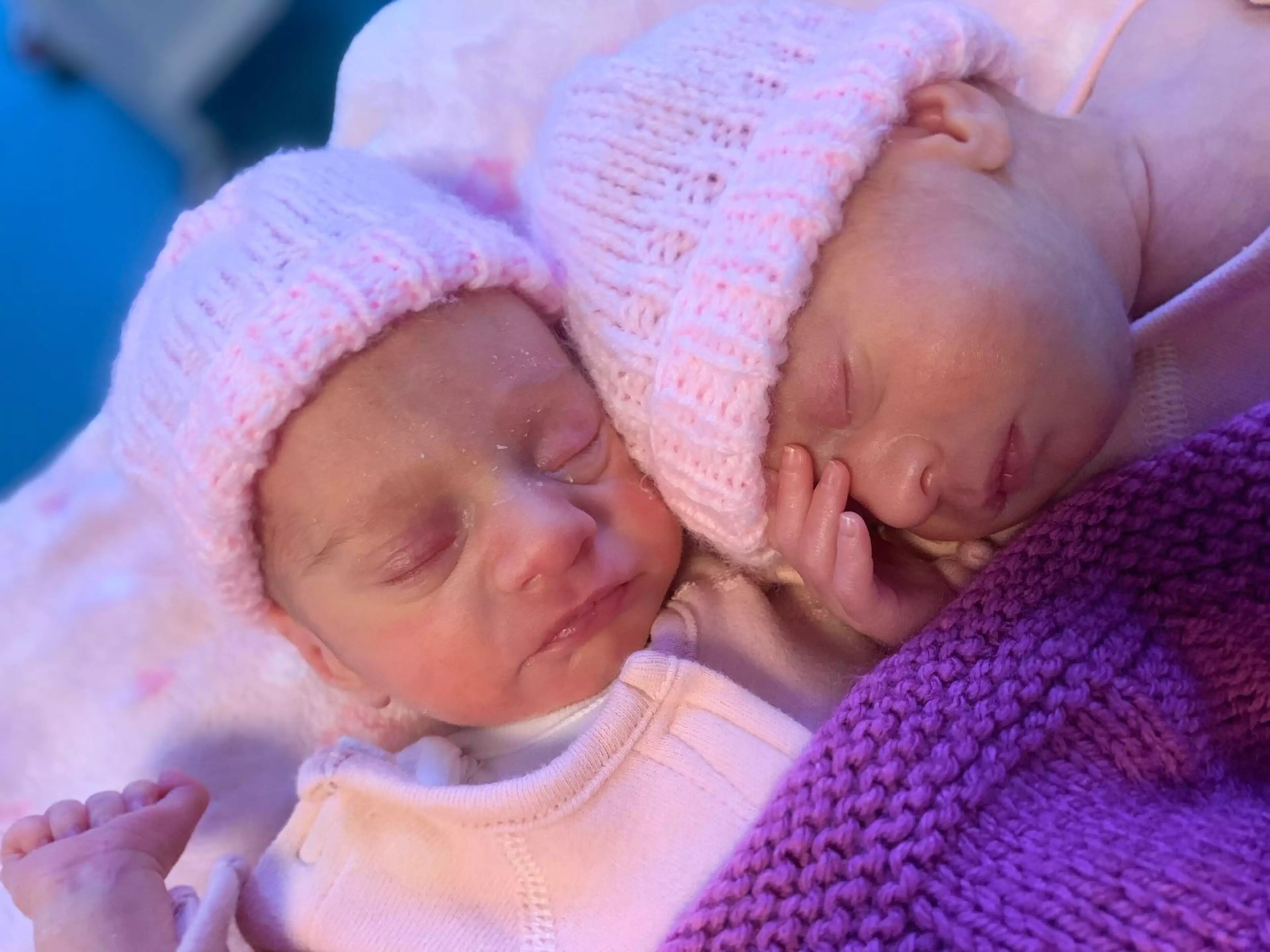 The twins were born via surrogate (