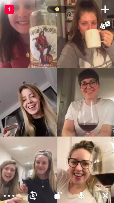 The video chatting app allows friends to group together virtually (