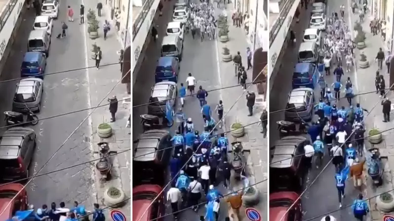 What Happened When Napoli And Juventus Fans Met In Street Ahead Of Crunch Clash