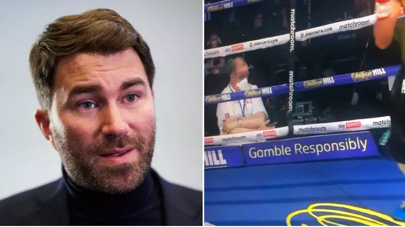 Eddie Hearn Says Boxing Judge Should Be 'Immediately Removed' For What He Was Caught Doing During Fight