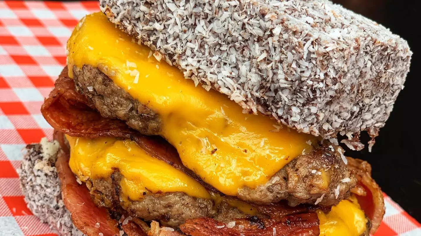 Restaurant Creates Polarising Lamington Burger For Australia Day