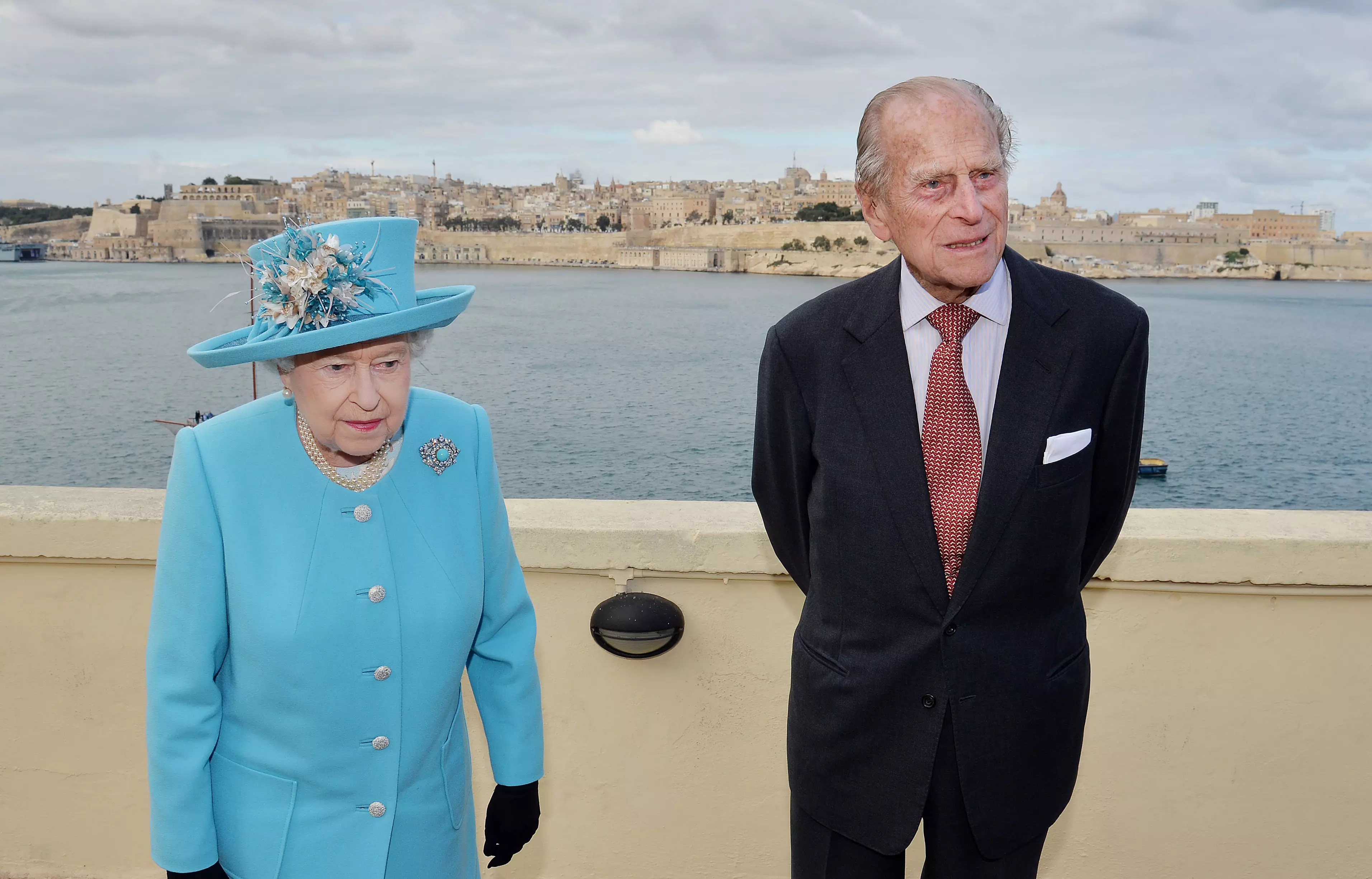 The Queen and Duke of Edinburgh visiting Malta in 2015.