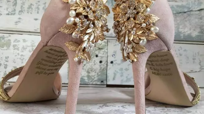 Bride Finds Secret Message From Her Late Mum On Her Wedding Shoes