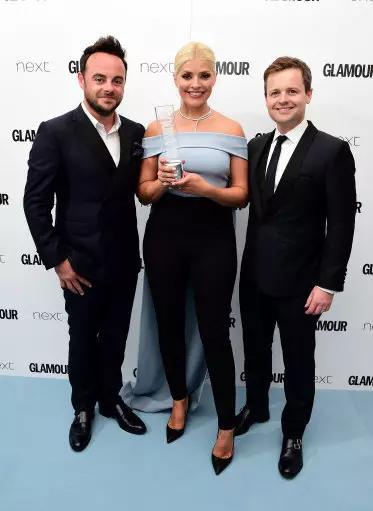 Ant and Dec presented Holly with the TV Personality Award at the Glamour Women of the Year Awards 2016.