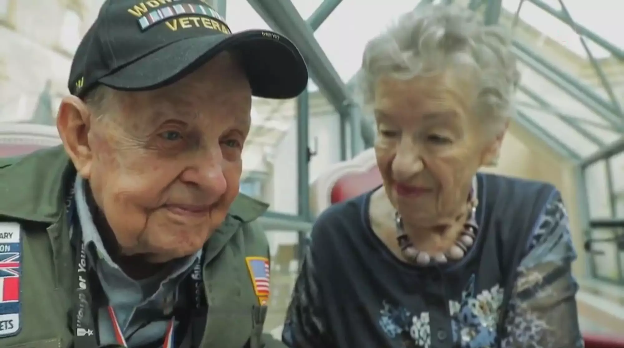 The pair were reunited after 75 years apart.